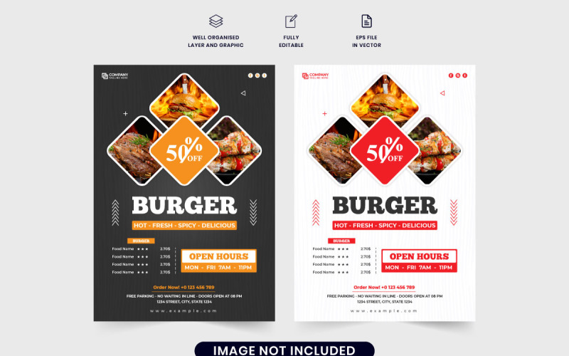 Special food menu marketing flyer vector Corporate Identity