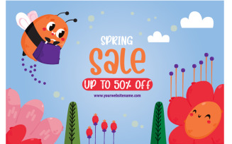 Spring Sale Banner Template