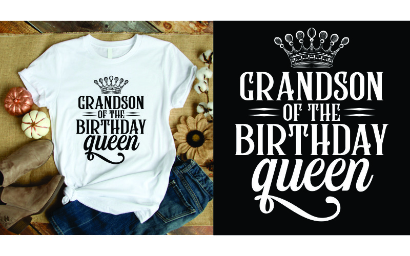 Grandson of the birthday queen t shirt T-shirt