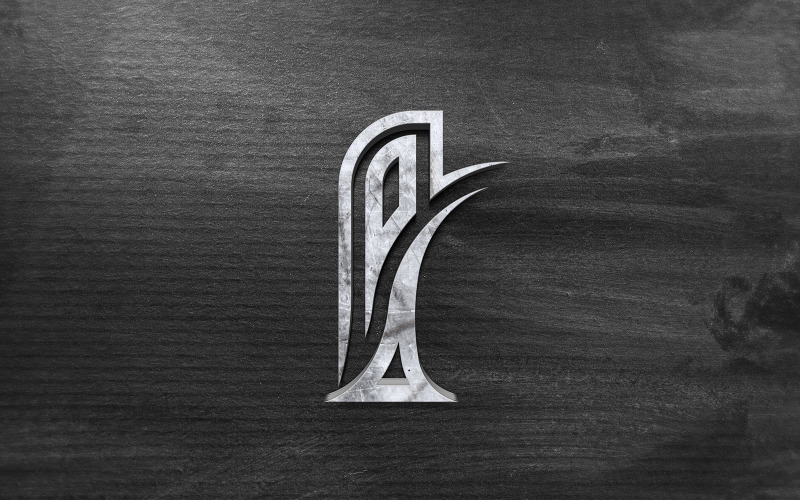 Metal logo mockup on black paper texture background Product Mockup