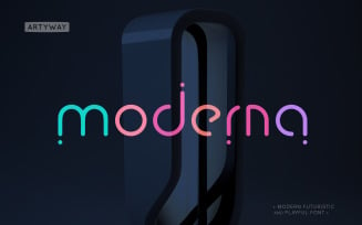 Moderna - playful futuristic font