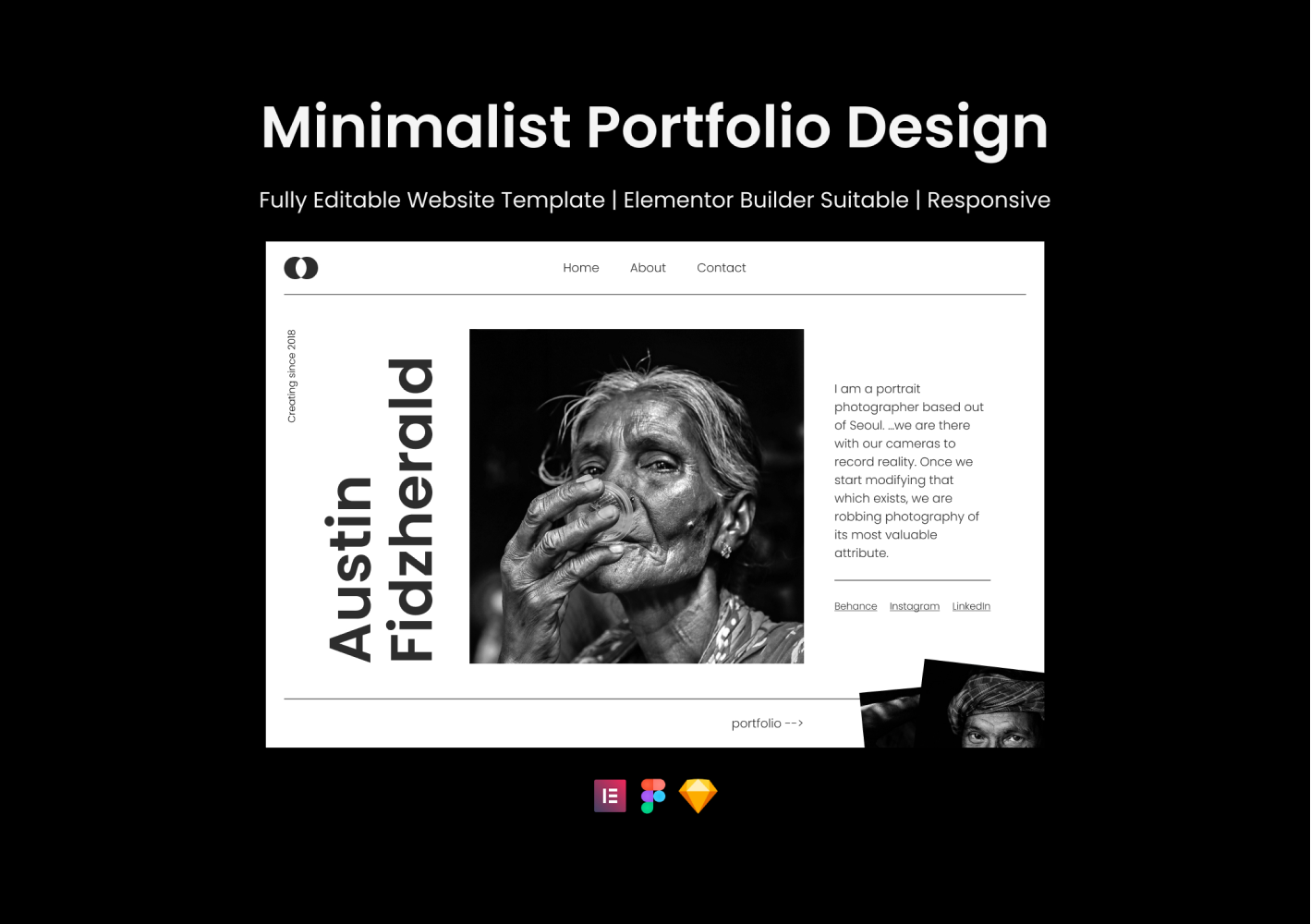 Kit Graphique #323558 Portfolio Leting Web Design - Logo template Preview