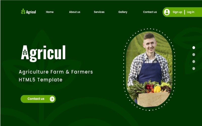 Agricul - Agriculture Farm & Farmers HTML5 Template Landing Page Template