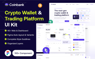 Coinbank - Modern Crypto Wallet & Trading Platform Website UI Kit