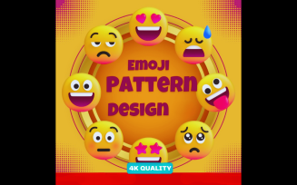Emojis Pattern Design With User Friendly Features and 4K QUALITY