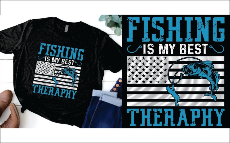 Fishing is my best therapy t shirt T-shirt
