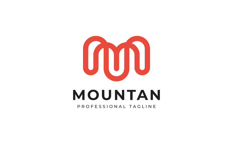 Letter M Monogram Logo Design Logo Template