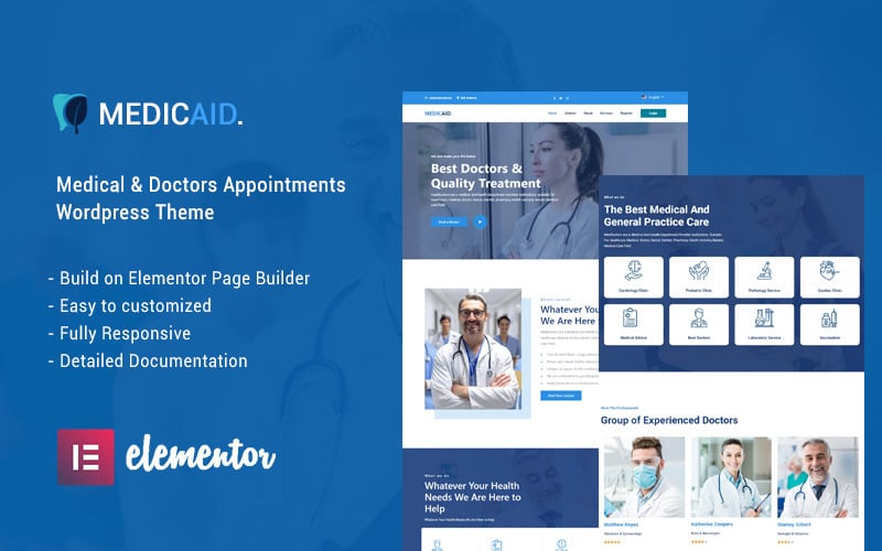 Medicaid - Medical Services & Doctor Checkup Wordpress Theme WordPress Theme