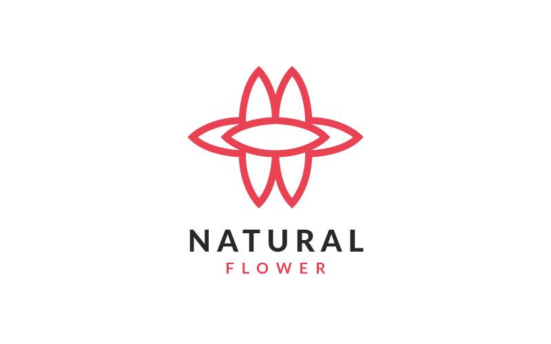 Natural Flower Logo Template