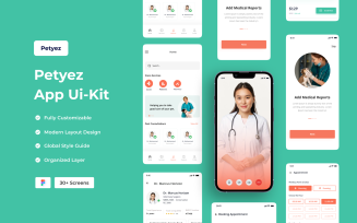 Petcare: An App UI Kit for Pet Health Management and Pet Doctor Service