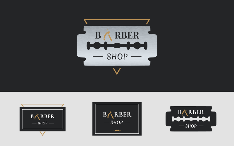 Professional Logo Barbershop Logo Template