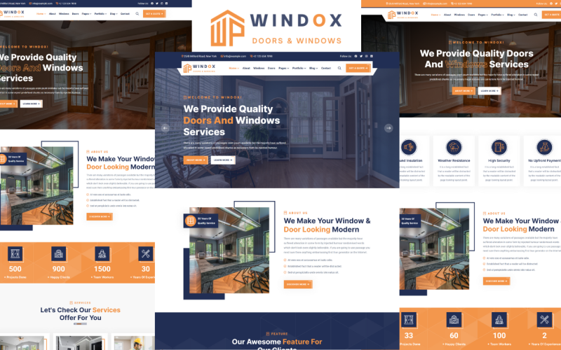 Windox - Windows And Doors Service HTML5 Template Website Template