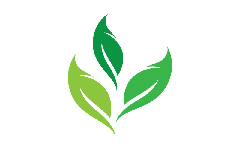 Leaf green ecology nature leaf tree v8 Logo Template