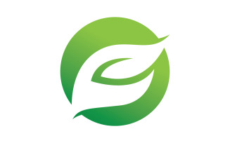 Leaf green logo ecology nature leaf tree v10