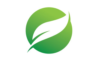 Leaf green logo ecology nature leaf tree v11