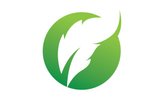 Leaf green logo ecology nature leaf tree v12