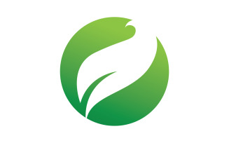 Leaf green logo ecology nature leaf tree v18