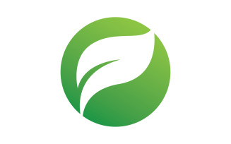 Leaf green logo ecology nature leaf tree v21