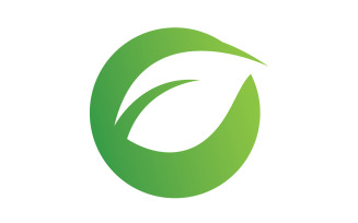Leaf green logo ecology nature leaf tree v25