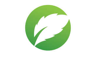Leaf green logo ecology nature leaf tree v28