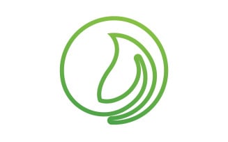 Leaf green logo ecology nature leaf tree v33