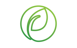 Leaf green logo ecology nature leaf tree v35