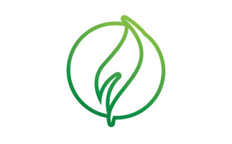 Leaf green logo ecology nature leaf tree v36