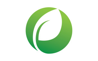 Leaf green logo ecology nature leaf tree v3