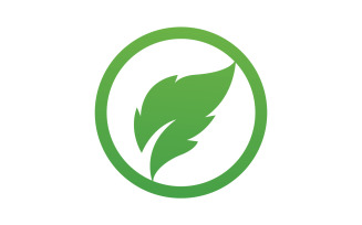 Leaf green logo ecology nature leaf tree v42