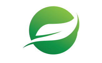 Leaf green logo ecology nature leaf tree v6