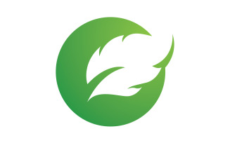 Leaf green logo ecology nature leaf tree v7