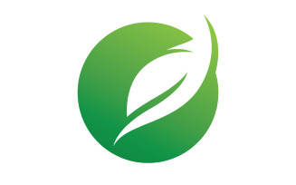 Leaf green logo ecology nature leaf tree v8