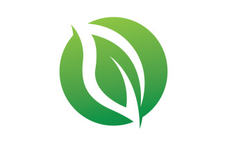 Leaf green logo ecology nature leaf tree v9