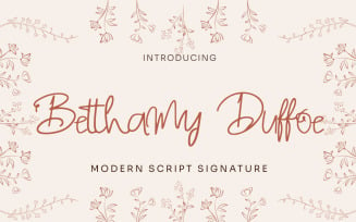 Betthamy Duffoe - Modern Script Signature Font