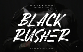 Black Rusher - Brush Font
