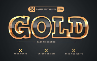 Gold Stroke - Editable Text Effect, Font Style