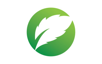 Logos of green Tree leaf ecology decoration leaf v12
