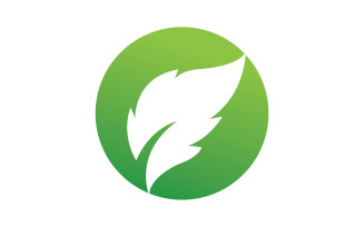 Logos of green Tree leaf ecology decoration leaf v16