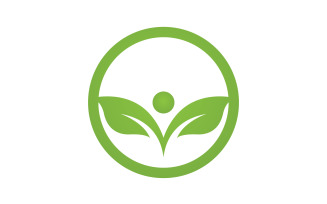 Logos of green Tree leaf ecology decoration leaf v30