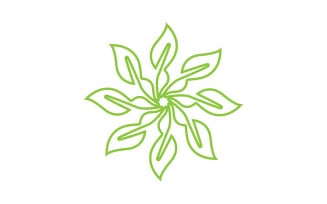 Logos of green Tree leaf ecology decoration leaf v32