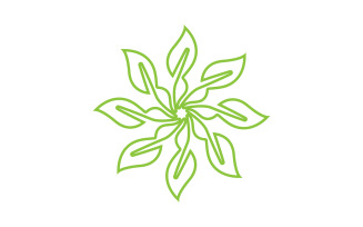Logos of green Tree leaf ecology decoration leaf v32