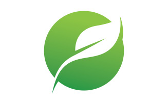 Logos of green Tree leaf ecology decoration leaf v7