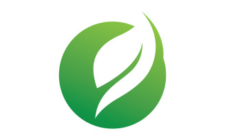 Logos of green Tree leaf ecology decoration leaf v9