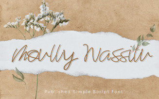 Moully Wassilu - Simple Script Font