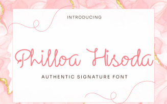 Philloa Hisoda - Authentic Signature Font