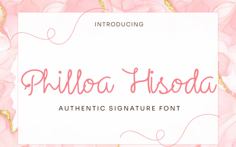 Philloa Hisoda - Authentic Signature Font