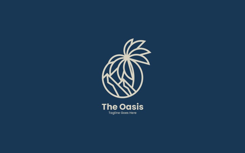 The Oasis Line Art Logo Style Logo Template