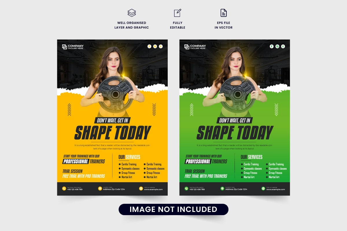 Template #323980 Poster Fitness Webdesign Template - Logo template Preview