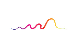 Line sound wave equalizer simple element logo design v12