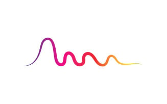 Line sound wave equalizer simple element logo design v13
